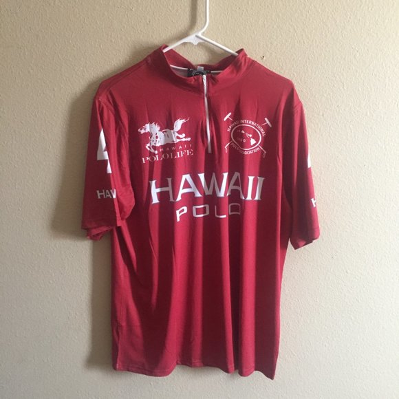 White  Hawaii Hybrid Polo Jersey Tops - Picture 8 of 16